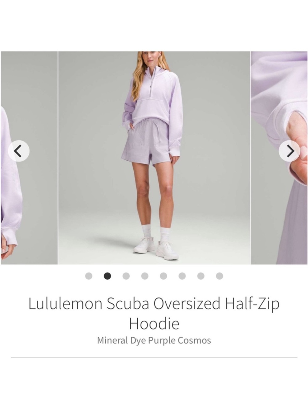 Lululemon Scuba Oversized Half-Zip Hoodie Mineral Dye Purple
Cosmos Sz M/L - Picture 2 of 13